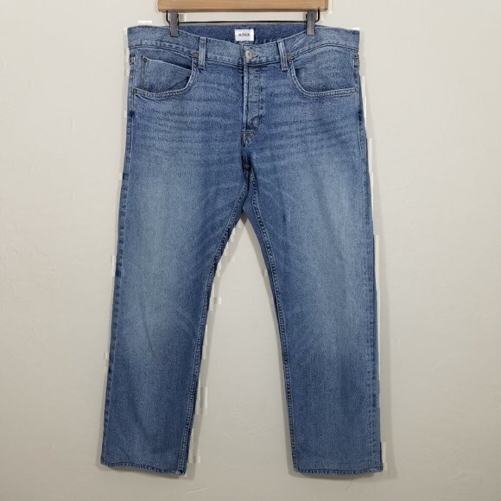 Hudson Jeans Blake Slim Straight Selvage Button Fly Stretch Jeans Size 38
